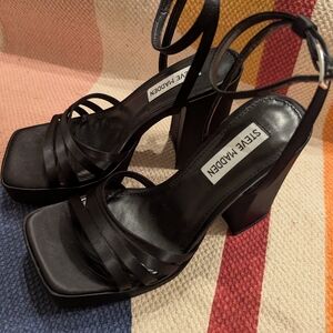 Steve Madden Strappy Black Heels